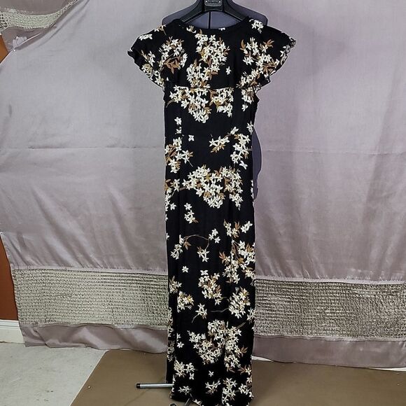 AMUSE SOCIETY Ruffled Floral Maxi Dress XS/6 - Picture 7 of 8